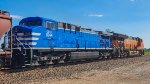 CEFX 1044 with a grain train on the west side of Augusta